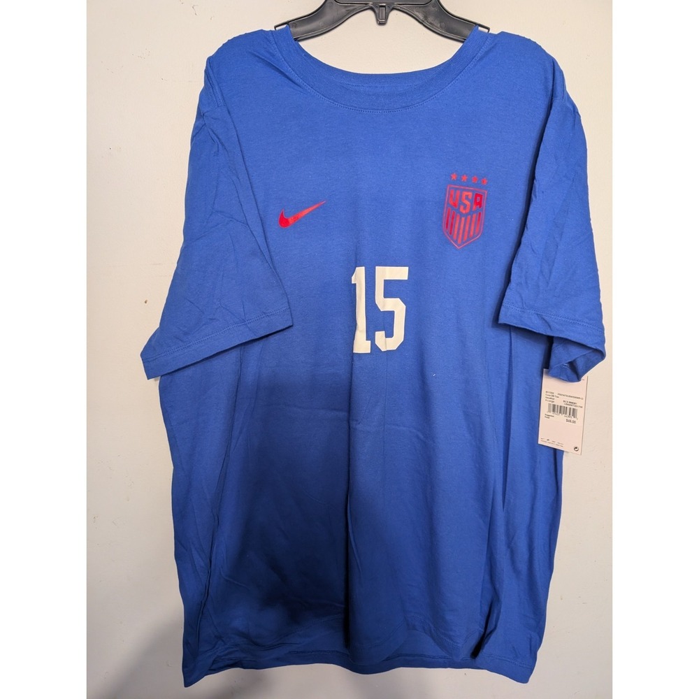 United States National Soccer Team Shirt Megan Rapinoe #15 Mens XL Blue Nike